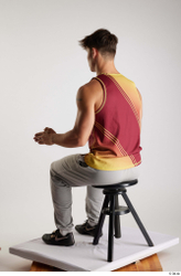 Man White Athletic Male Studio Poses